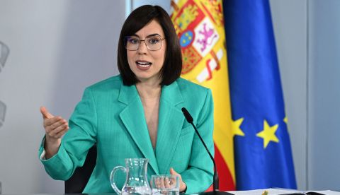 La ministra de Ciencia, Innovación y Universidades, Diana Morant, interviene en la rueda de prensa posterior al Consejo de Ministros. | Pool Moncloa / Borja Puig de la Bellacasa. La Moncloa, Madrid - 19.5.2026