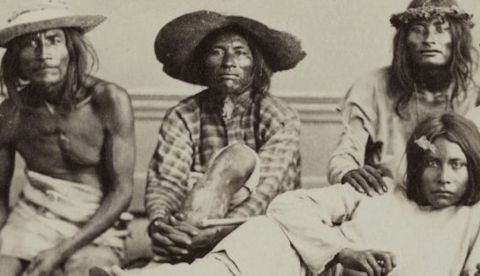 Indígenas de Seris Sonora (México) retratados por Alfredo Laurent en 1865. Archivo de la Soc. anthropologique de Paris, déposées au Muséum national d’Histoire naturelle. 155_07_0097