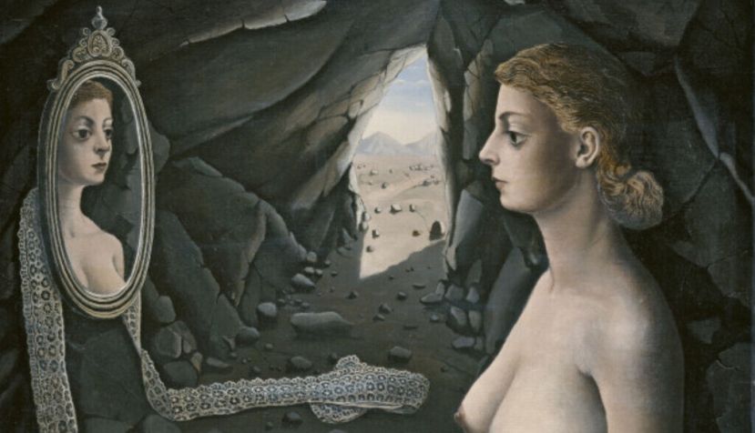 Imagen: Paul Delvaux. Mujer ante el espejo, 1936. Museo Nacional Thyssen-Bornemisza. (Detalle). Foundation Paul Delvaux, Koksijde, Belgium / VEGAP – SABAM - 2026