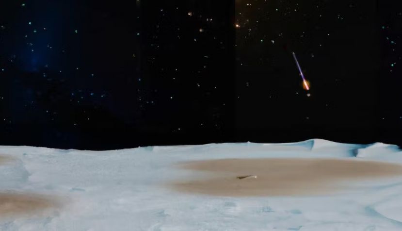 Representación artística del Planeta 9 con una superficie helada. Imagen. generada por los autores con ayuda de GPT-3. 