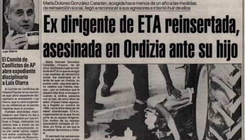 Portada del diario ‘El Correo’ (11 de septiembre de 1986). Diario 'El Correo'., FAL