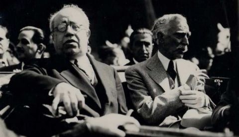 Manuel Azaña con Francesc Maciá, presidente de la Generalitat de Cataluña. | Biblioteca Nacional de España.