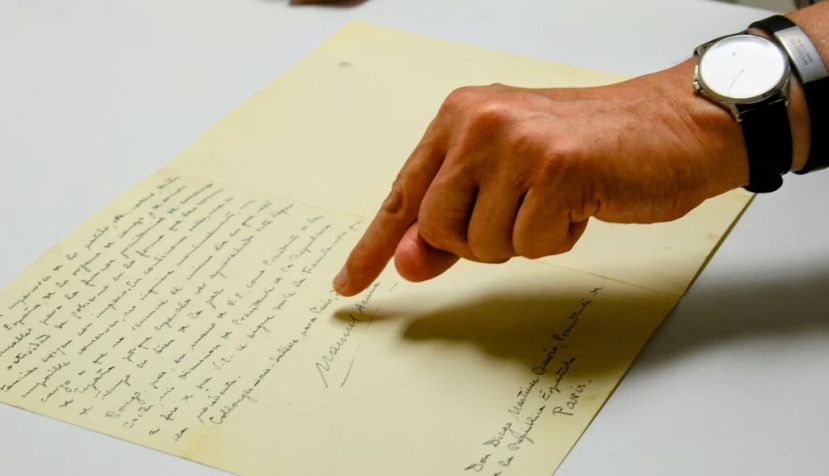 Imagen de la carta de Azaña en la que renuncia a la presidencia. Fabio Sáenz Bahamondes, Author provided (no reuse)